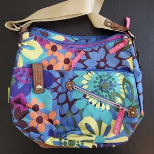 Lily Bloom blue floral purse handbag